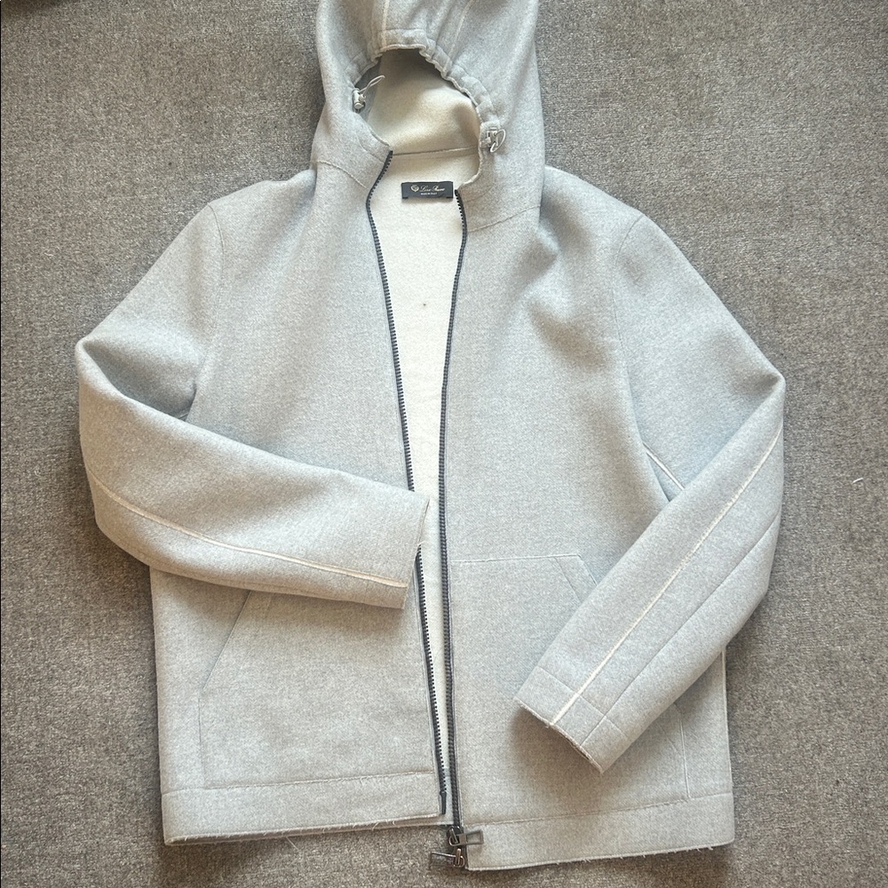 Grey Loro Piana Zip Jacket